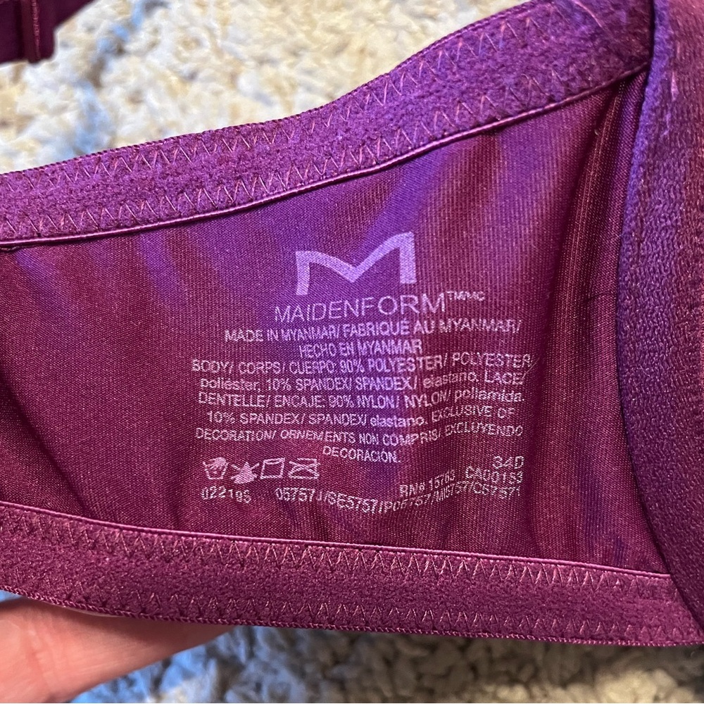 Purple Lace Bra - Picture 4 of 4